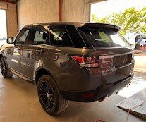 Grey Range Rover Sport in the Malaga workshop